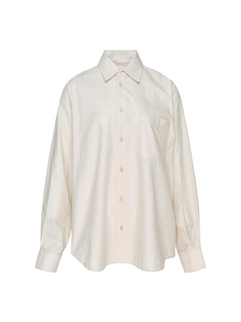 Lemaire Regular Long Sleeve Washed Cotton Shirt