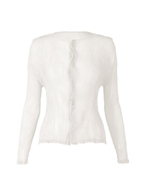 ISSEY MIYAKE CHIFFON TWIST BK/WT-36 TOP