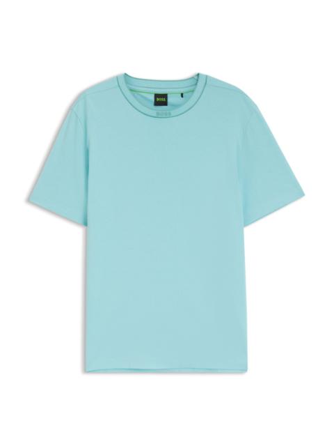BOSS COTTON T-SHIRT WITH LOGO CREW NECK