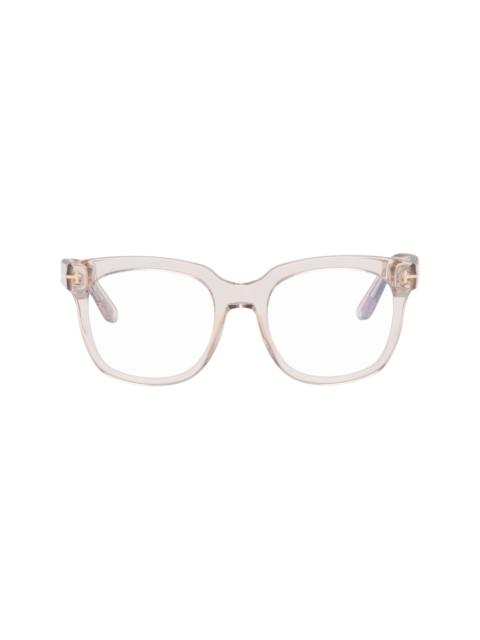 TOM FORD Pink Large Blue Block Glasses
