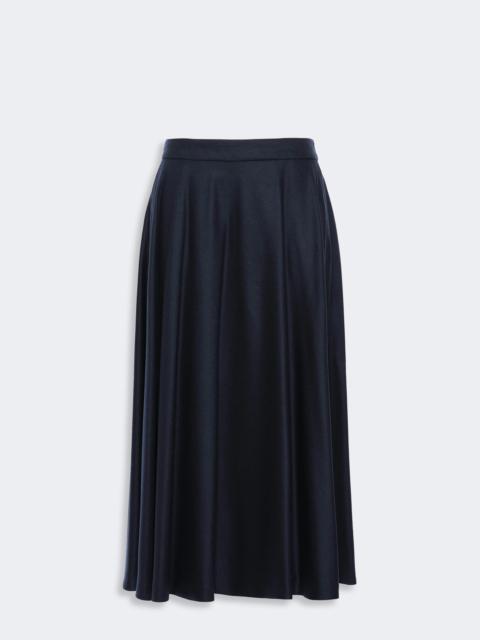 'S Max Mara BETULLA Long wool flannel skirt - MIDNIGHTBLUE