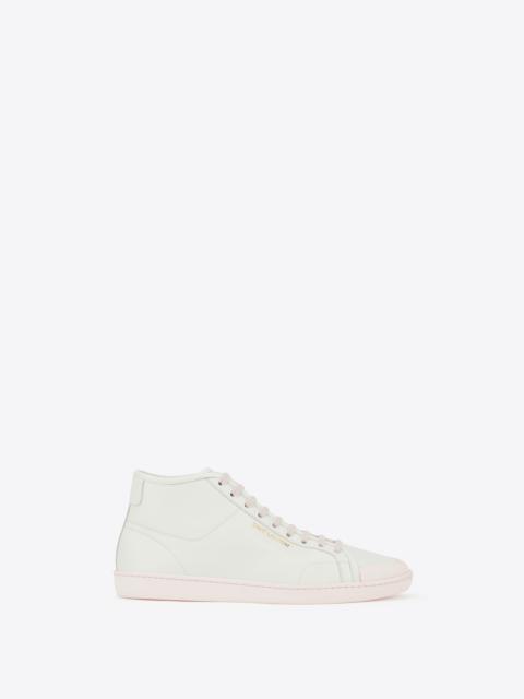 SAINT LAURENT court classic sl/39 mid-top sneakers in grained leather