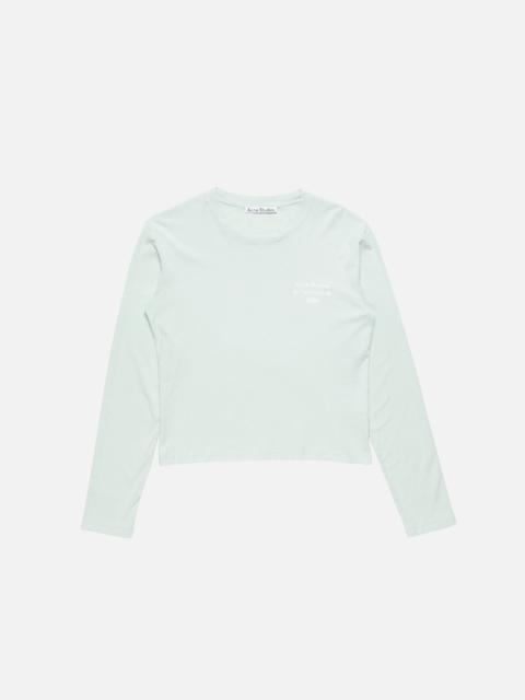 Acne Studios Longsleeve logo t-shirt - Pale mint