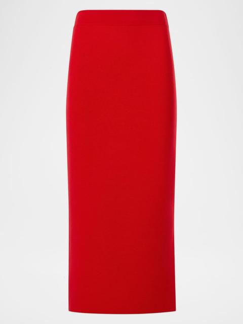 AKRIS Wool Knit Midi Pencil Skirt