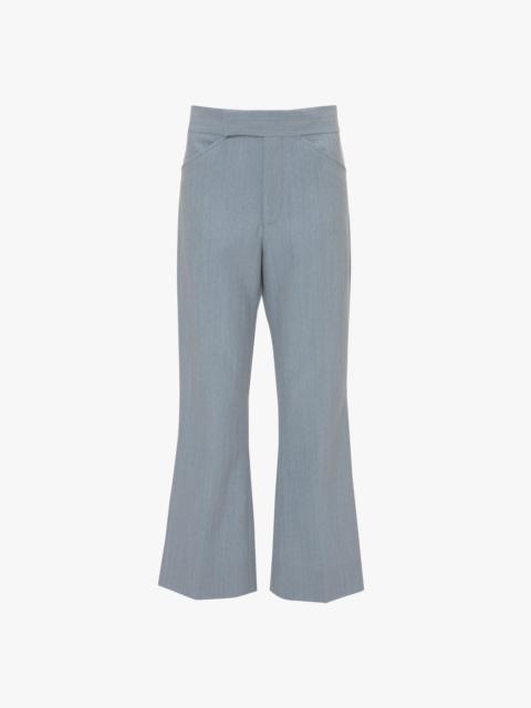 Victoria Beckham Exclusive Wide Cropped Flare Trouser In Marina