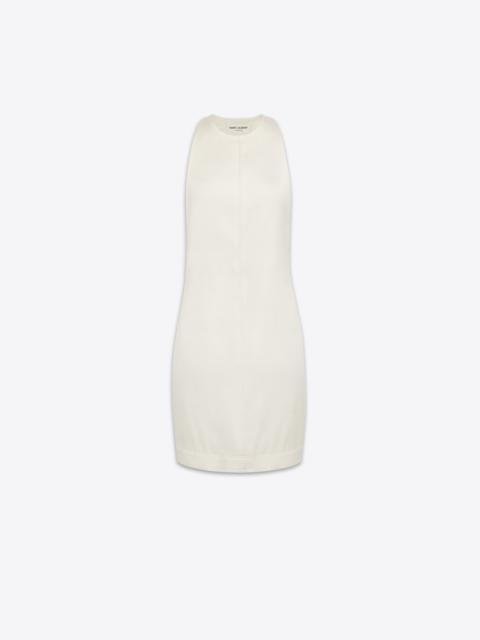 SAINT LAURENT racerback dress in stretch duchess silk