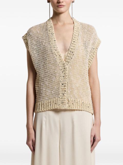PESERICO sequin-embellished cardigan