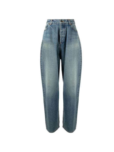 BALENCIAGA high-rise wide-leg jeans