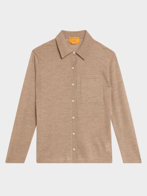 Showtime Cashmere Collared Button-Front Shirt