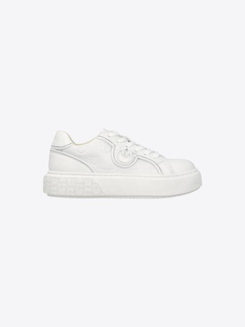 PINKO PLATFORM SNEAKERS WITH MONOGRAM DETAIL