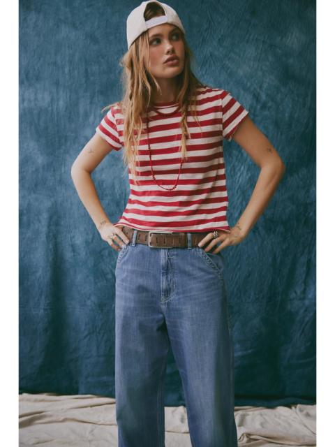 FREE PEOPLE We The Free Nora Striped Cotton Tee