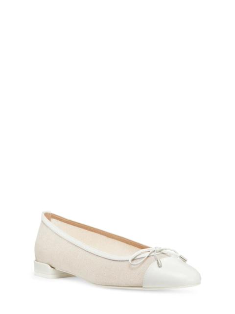 Sleek Cap Toe Bow Flat