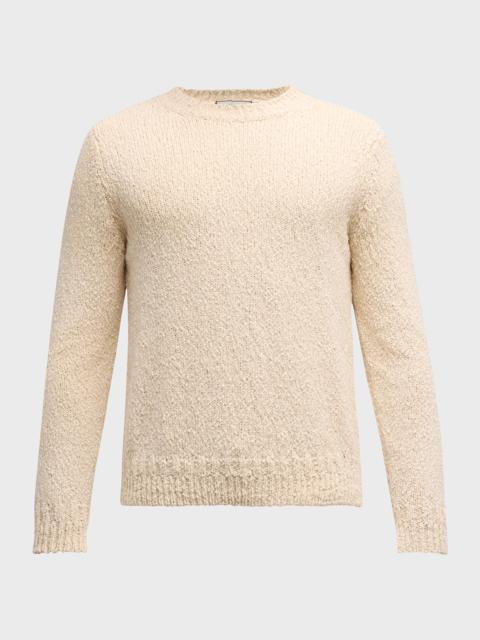 Canali Men's Wool-Cashmere Fisherman Crewneck Sweater