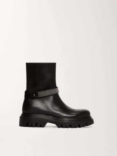 FABIANA FILIPPI Biker boots in calf leather