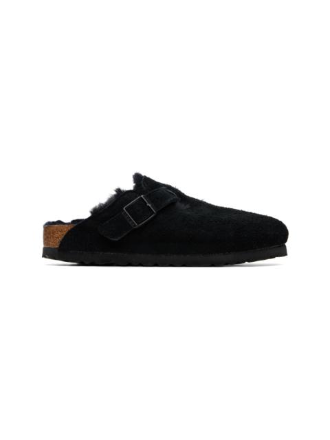 BIRKENSTOCK Black Narrow Boston Shearling Loafers