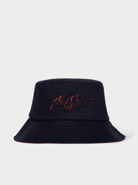 Paul Smith Cotton Shadow Logo Bucket Hat