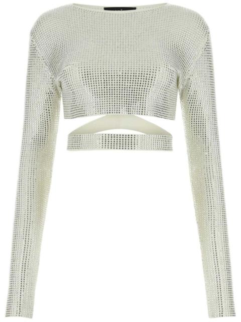 ANDREĀDAMO crystal-embellished blouse