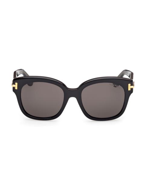 TOM FORD Women's Icon 55MM Square Sunglasses - Black