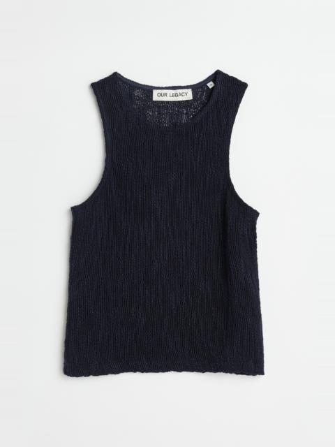 Our Legacy Wave Tank Navy Yawning Linen