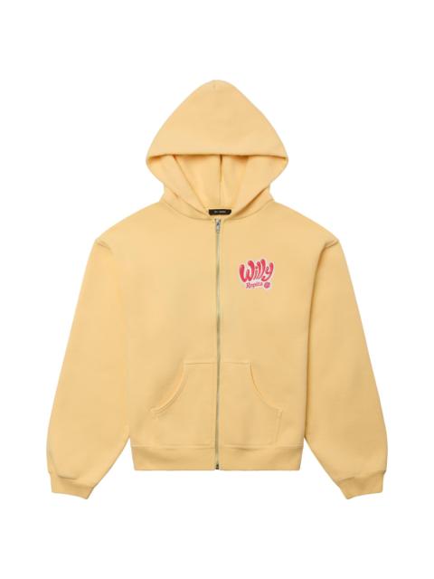 WILLY CHAVARRIA Men's Ropita Logo Cotton Zip-Front Hoodie - Butter