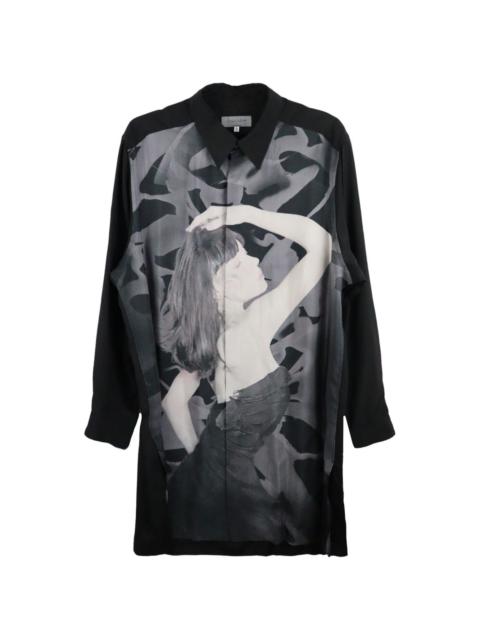 illustration-print long-sleeve shirt