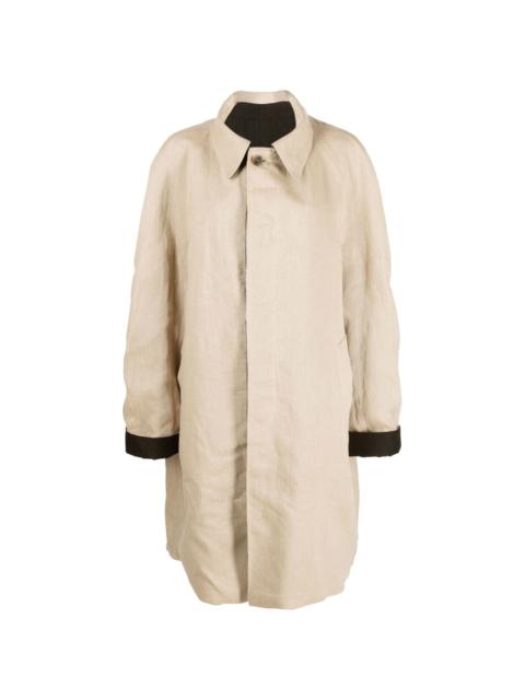 reversible linen coat