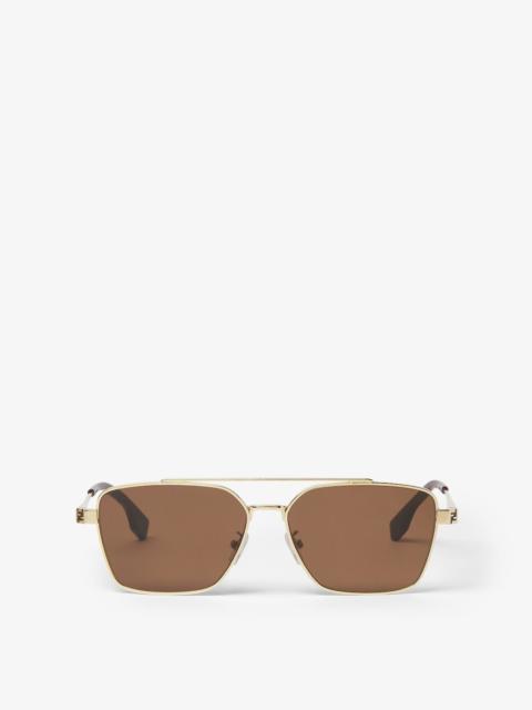 FENDI Fendi Sky Gold-colored metal sunglasses