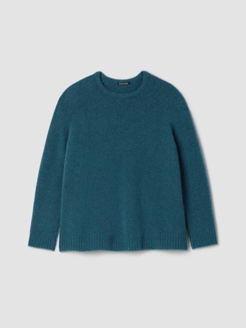 EILEEN FISHER Cashmere Silk Boucle Bliss Crew Neck Long Top