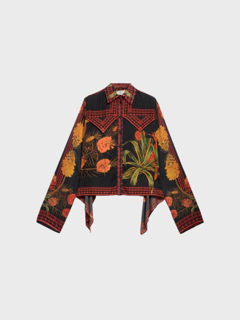 FOULARD-PRINT TWILL SHIRT