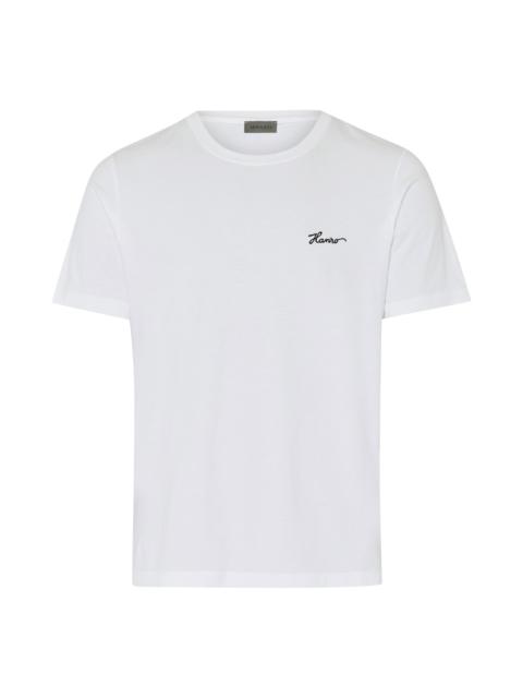 HANRO Living Shirts Jersey Cotton Crew Neck Logo T-Shirt
