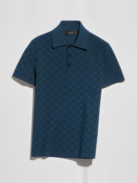 GUCCI Technical GG jacquard fabric polo shirt