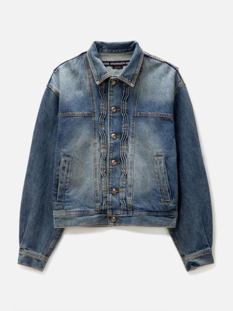 WAVE DENIM BOMBER JACKET