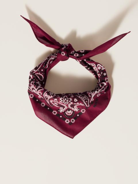 Miu Miu Printed poplin scarf