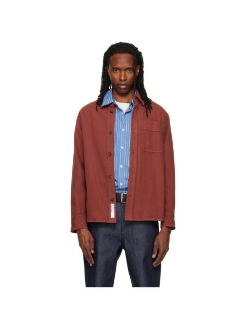 A.P.C. Burgundy Basile Logo Overshirt
