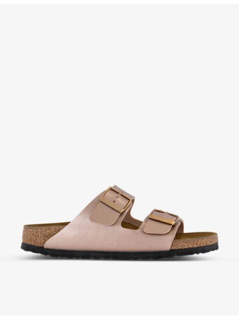 BIRKENSTOCK Arizona two-strap metallic faux-leather sandals