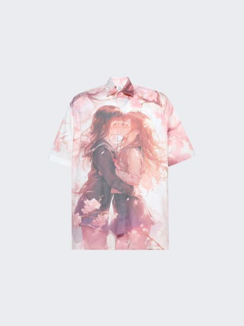 Anime Short Sleeved Shirt Pink