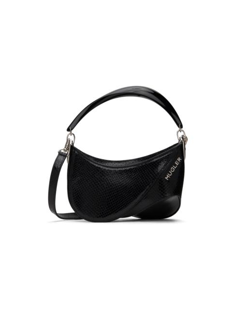 MUGLER Black Small Snake Spiral Curve 01 Bag