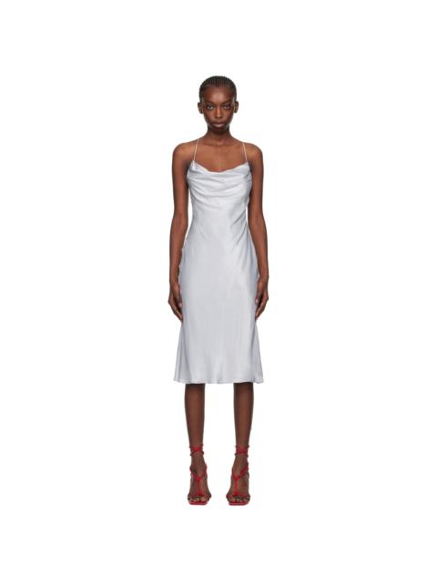 Dion Lee Blue Rivet Cowl Midi Dress