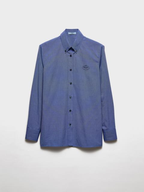 Prada Embroidered fil-à-fil shirt