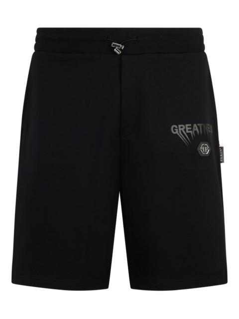PHILIPP PLEIN fleece logo shorts