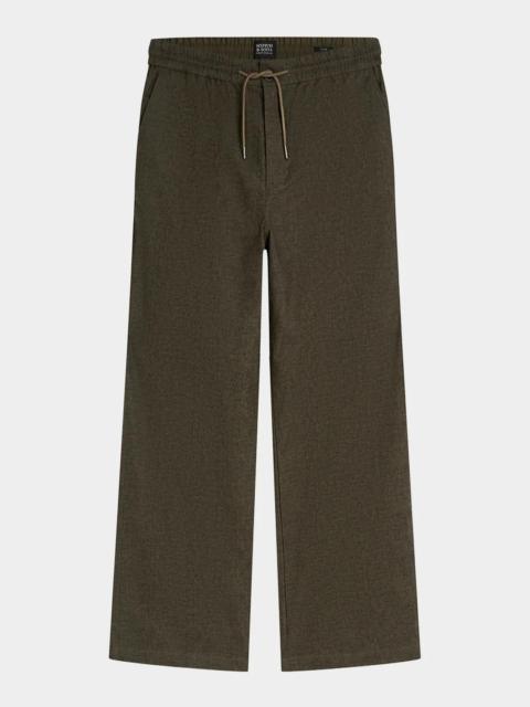 SCOTCH & SODA Men's Otis Melange Stretch-Cotton Straight-Leg Pants