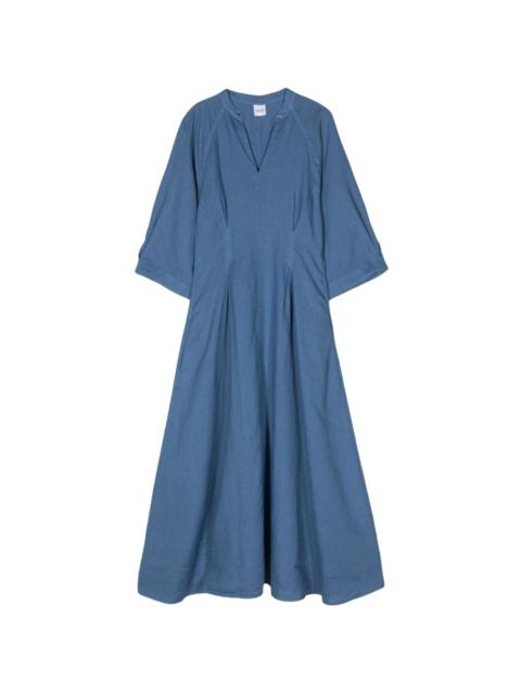 A-line linen maxi dress