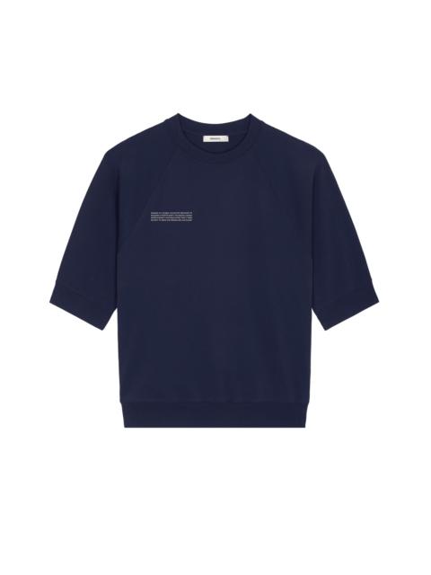 PANGAIA Mens DNA Double Jersey Short Sleeve Top - Navy