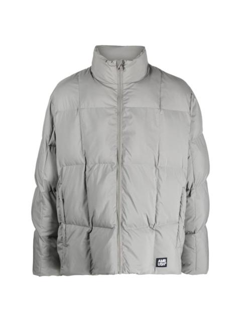 logo-appliqué quilted jacket