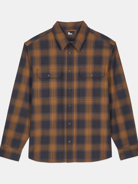 The Kooples BLACK AND BROWN CHECKED OVERSHIRT