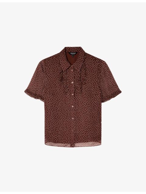 WHISTLES Polka-Dot Short-Sleeve Woven Shirt