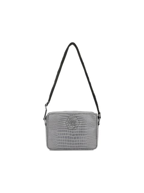 PHILIPP PLEIN logo-plaque top-zip messenger bag