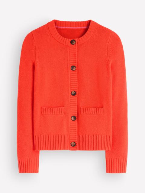 BODEN Marta Merino Wool Cardigan-Sunset Orange