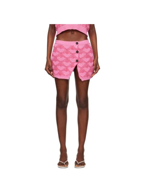 MARCO RAMBALDI Pink Heart Miniskirt