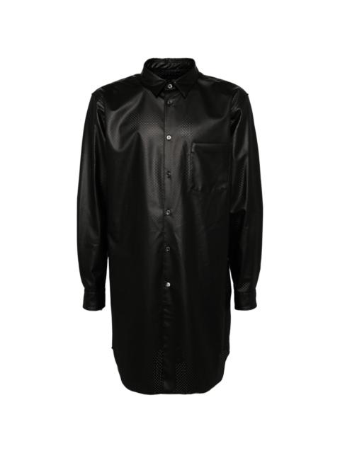 Comme des Garçons Homme Plus perforated faux-leather shirt